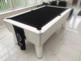 Blackball Slate Bed Pool Table - White - 6FT/7FT - Coin Op Also Available
